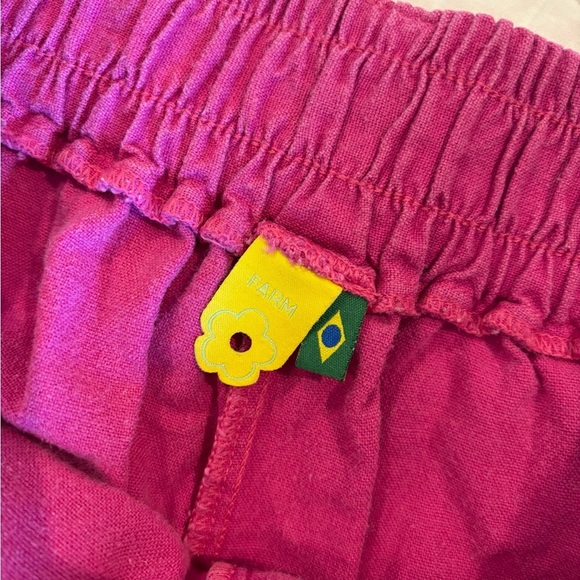 Farm Rio Linen Blend Pink Cargo Shorts M - Picture 7 of 10
